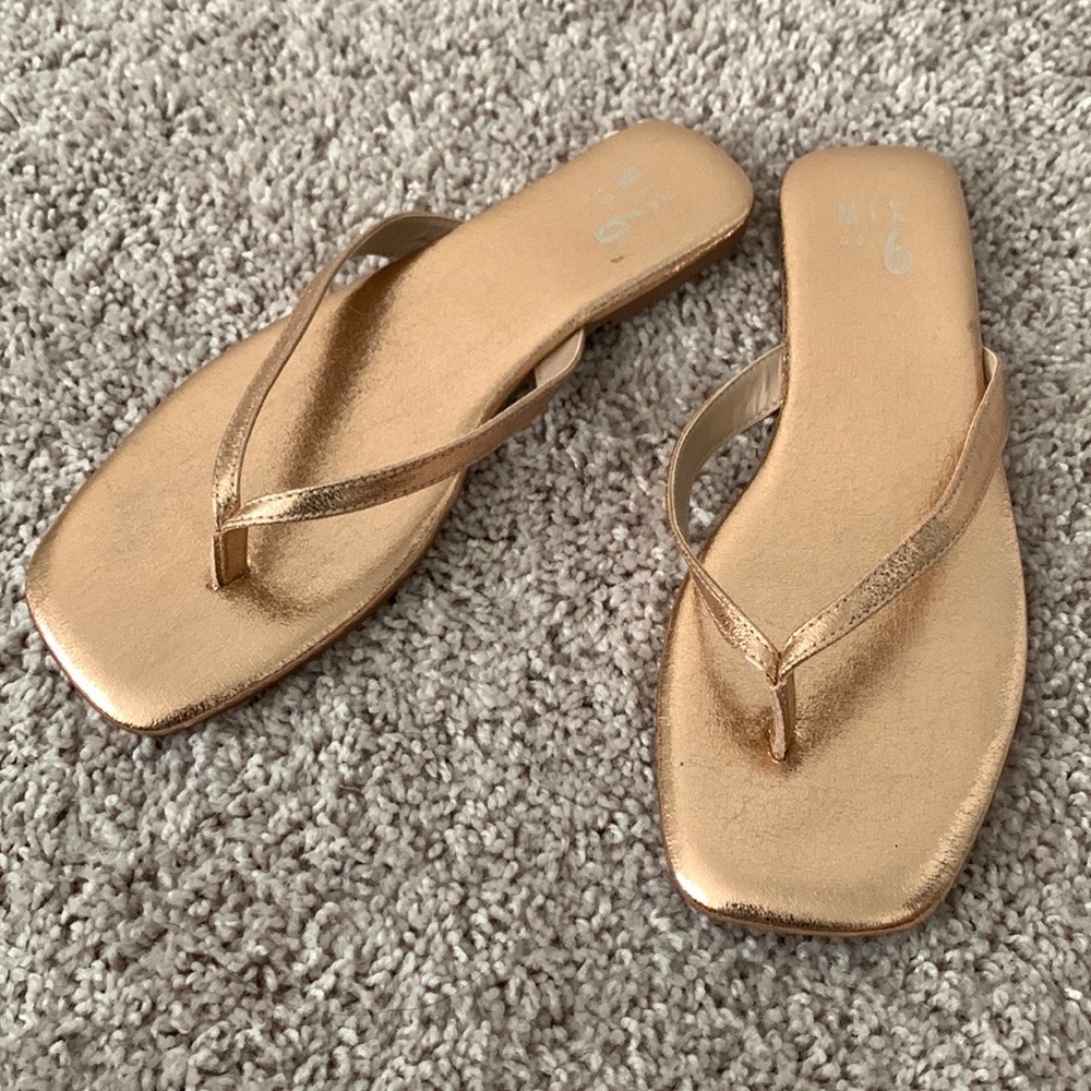Rose gold sandals